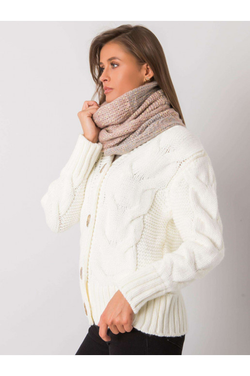 Moteriška rožinė skara su auksiniais...