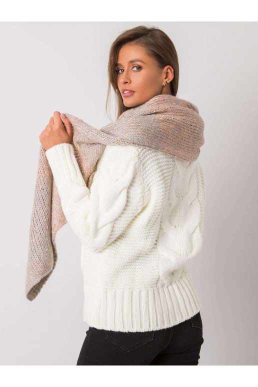 Moteriška rožinė skara su auksiniais...