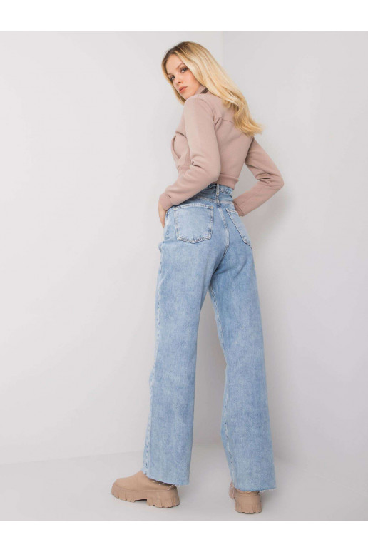 Šviesiai mėlynos tiesios džinsinės...