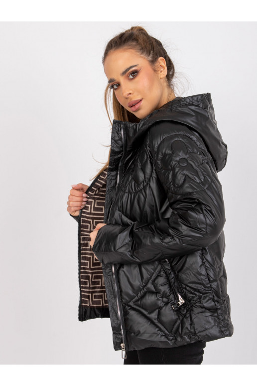 Hanojaus juoda perėjimo striukė su... Hanojaus juoda perėjimo striukė su...