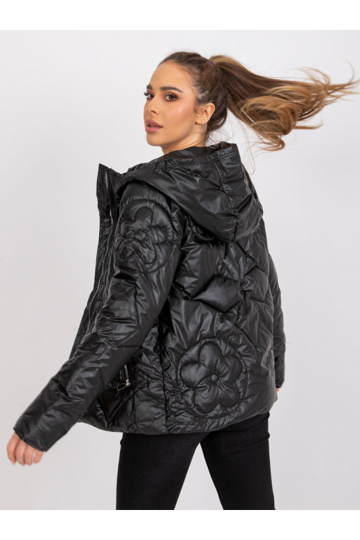 Hanojaus juoda perėjimo striukė su... Hanojaus juoda perėjimo striukė su...