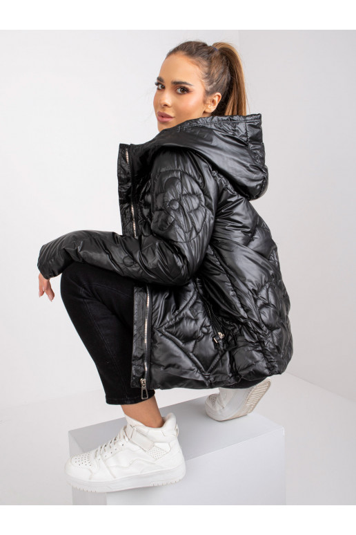 Hanojaus juoda perėjimo striukė su... Hanojaus juoda perėjimo striukė su...