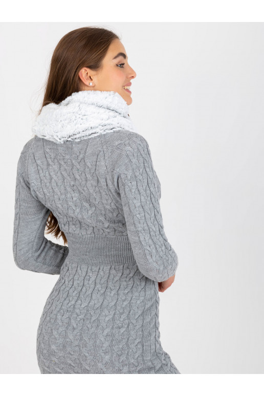 Baltas ir juodas šiltas dirbtinio...