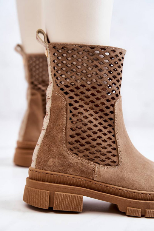 masyvūs aulinukai Nicole rudos spalvos