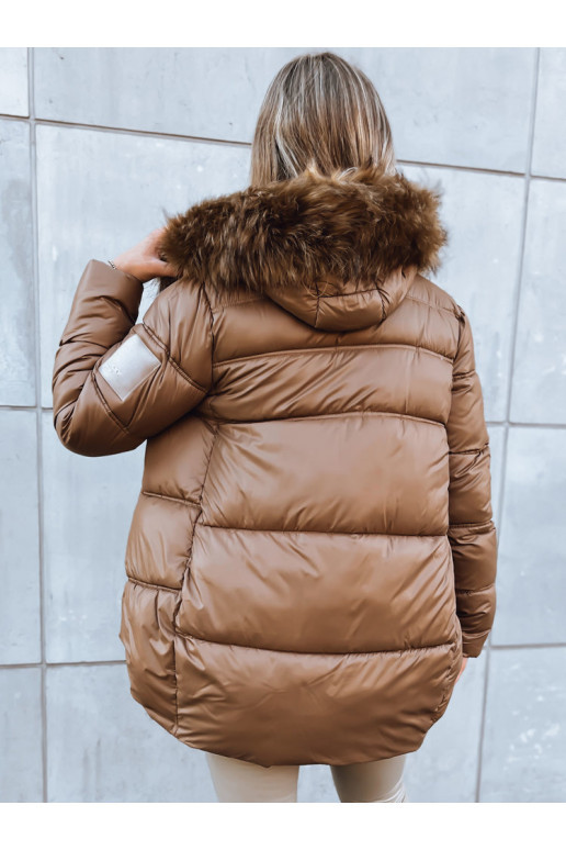 Moteriška žieminė striukė rudos spalvos Moteriška žieminė striukė rudos spalvos