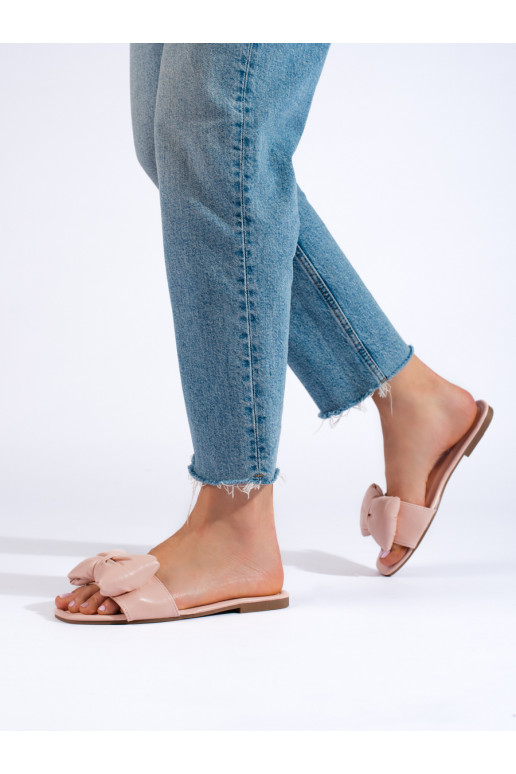 rožinės spalvos Šlepetės   su kaspinėliu Shelovet