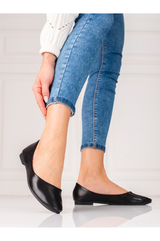  juodos spalvos balerinos