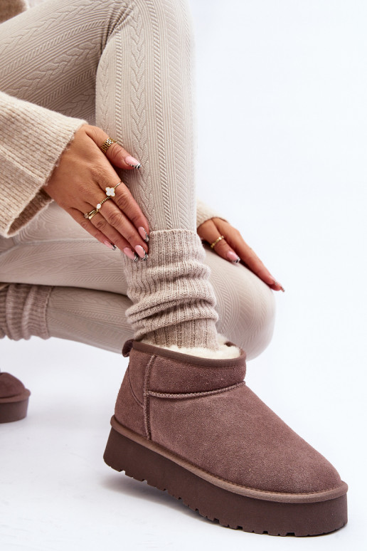 Zomšiniai sniego batai chaki spalvos... Zomšiniai sniego batai chaki spalvos...