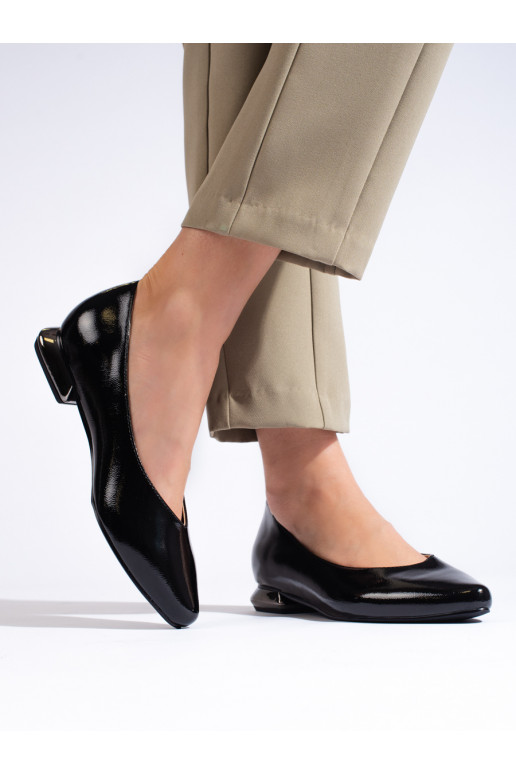 Bateliai z ozdobnym obcasem  Potocki juodos spalvos