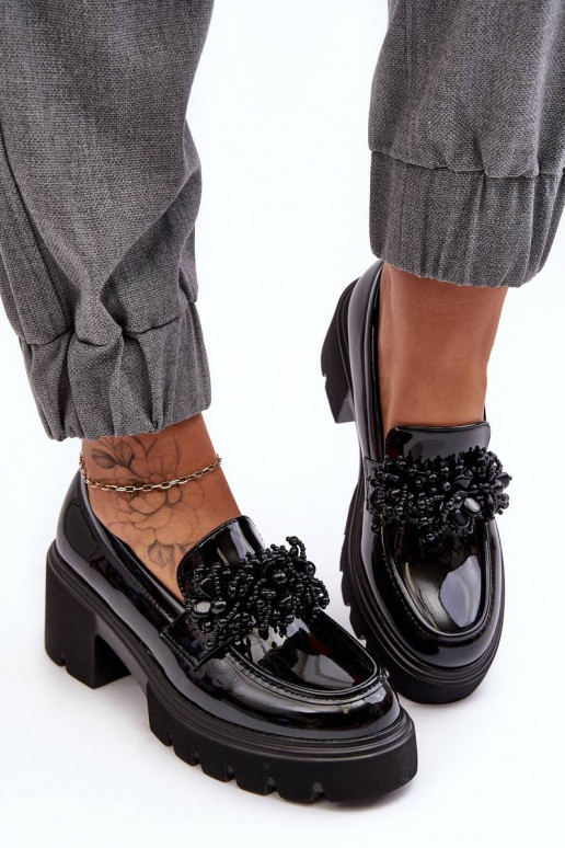 Moteriški lakuoti batai su... Moteriški lakuoti batai su...