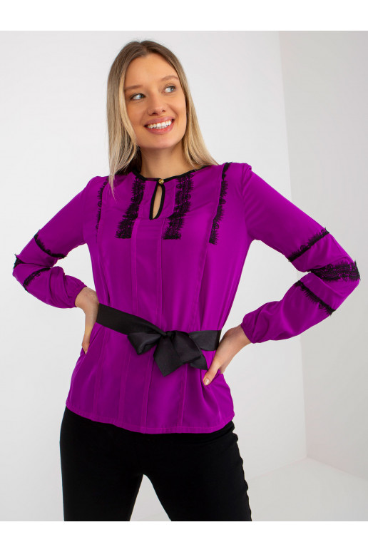 Violetinė moteriška palaidinė su...