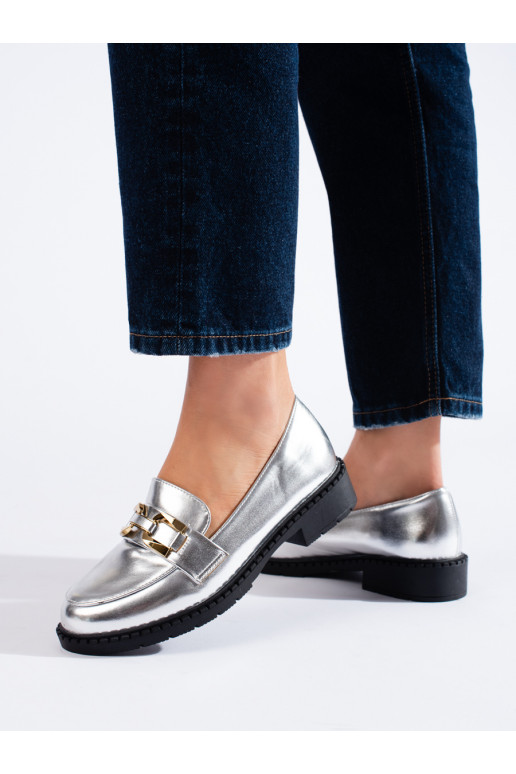 sidabro spalvos moteriški pusbačiai