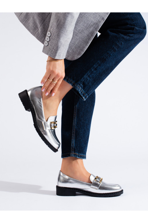 sidabro spalvos moteriški pusbačiai