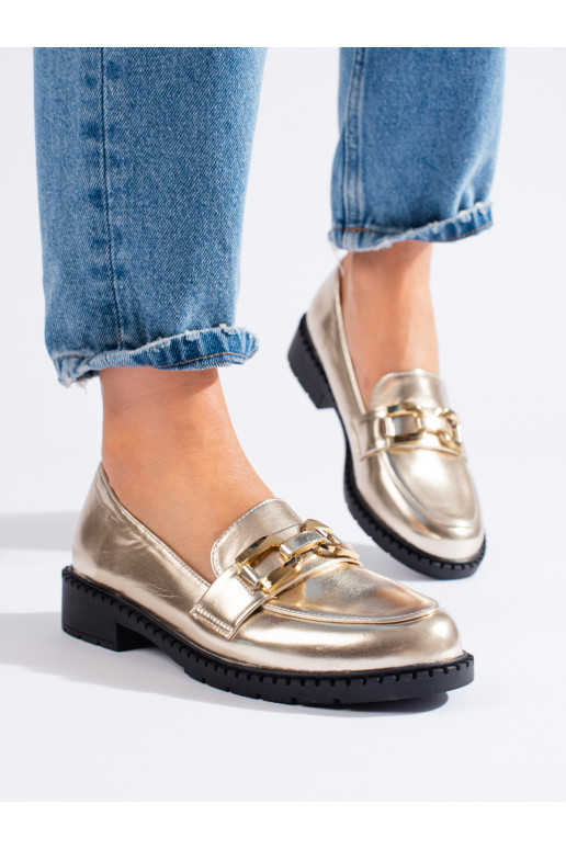 aukso spalvos moteriški pusbačiai