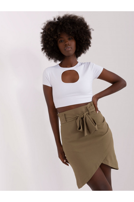 Trumpas sijonas su dirželiu