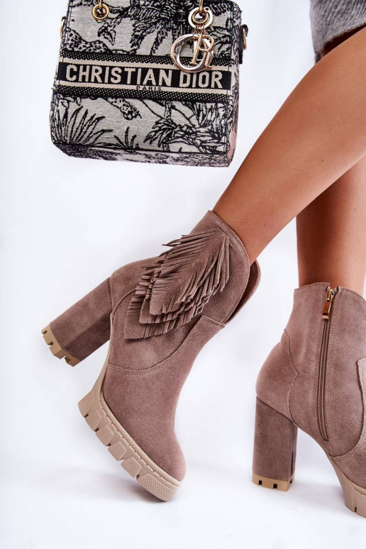 Zomšiniai batai su platforma kapučino...