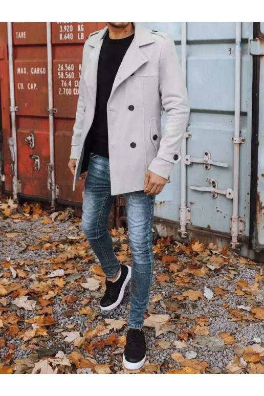 Vyriškas dvieilis paltas šviesiai...