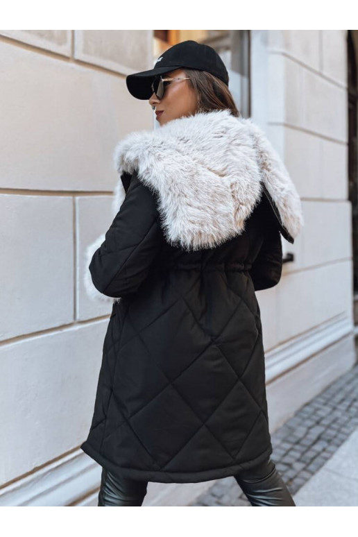 Moteriška žieminė striukė juodos spalvos Moteriška žieminė striukė juodos spalvos