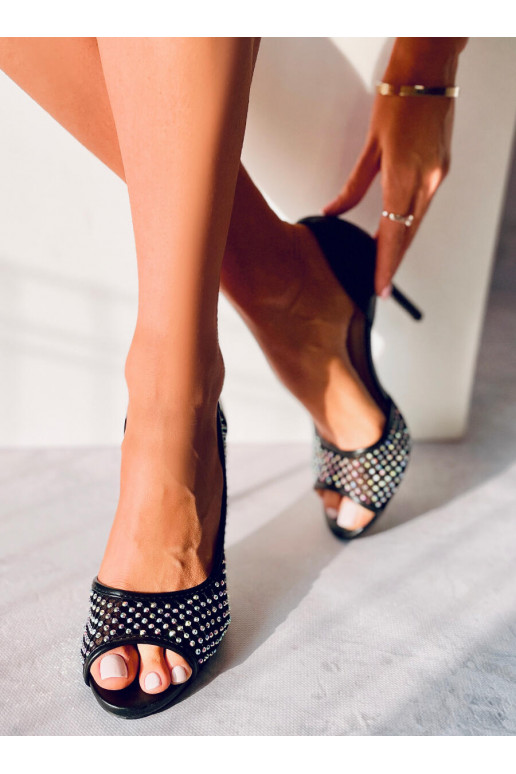 Aukštakulniai bateliai GLASS BLACK