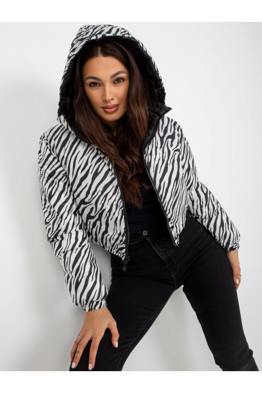 Juoda dvipusė ZEBRA dygsniuota striukė Juoda dvipusė ZEBRA dygsniuota striukė