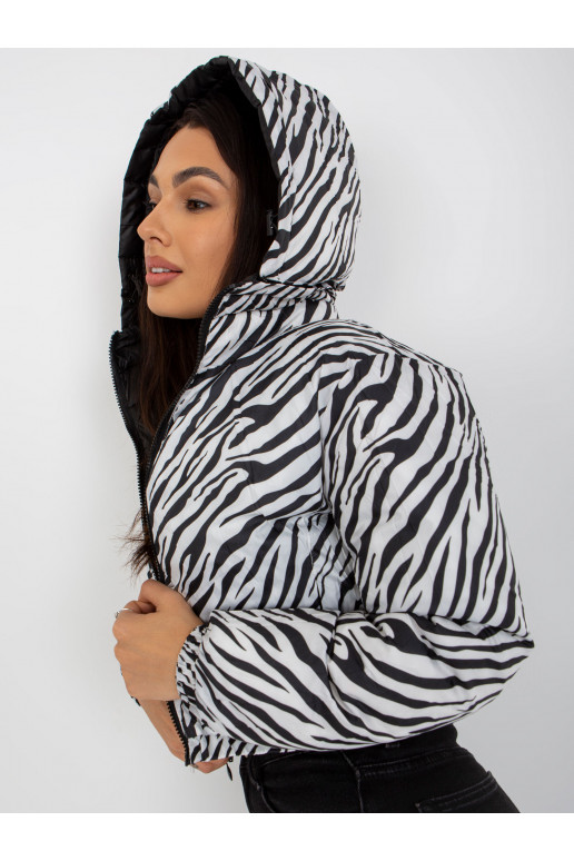 Juoda dvipusė ZEBRA dygsniuota striukė Juoda dvipusė ZEBRA dygsniuota striukė