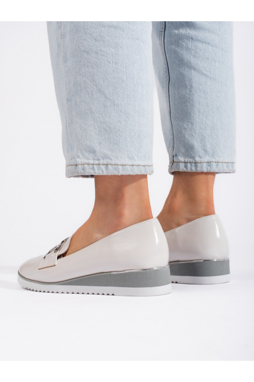 baltos spalvos  lords stiliaus batai su platforma