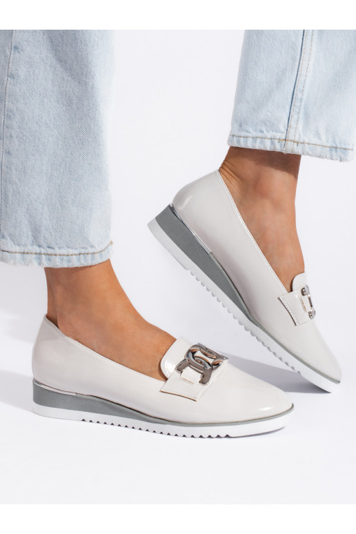 baltos spalvos  lords stiliaus batai su platforma