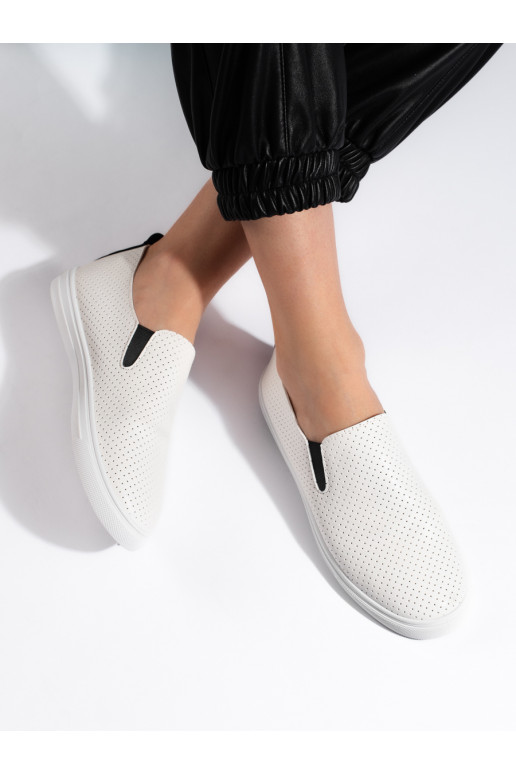 su aužūro elementais batai slip on baltos spalvos-juodos spalvos su aužūro elementais batai slip on baltos spalvos-juodos spalvos