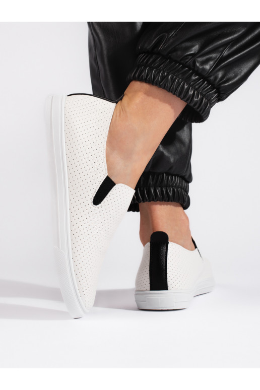 su aužūro elementais batai slip on baltos spalvos-juodos spalvos su aužūro elementais batai slip on baltos spalvos-juodos spalvos