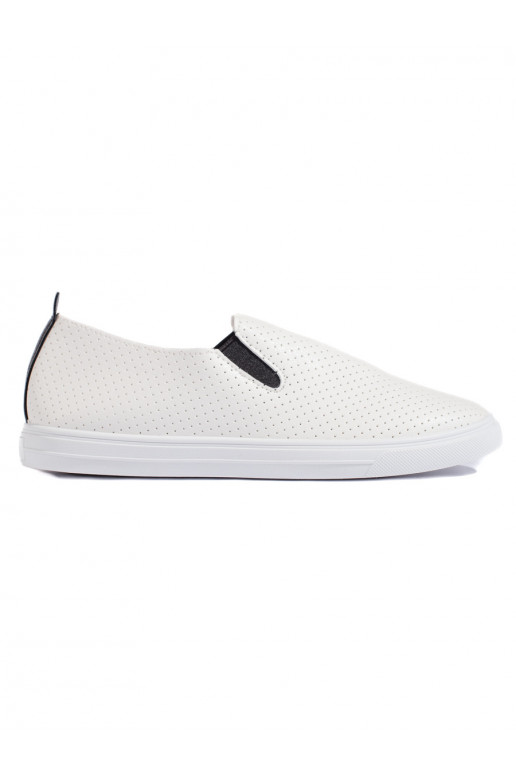 su aužūro elementais batai slip on baltos spalvos-juodos spalvos su aužūro elementais batai slip on baltos spalvos-juodos spalvos