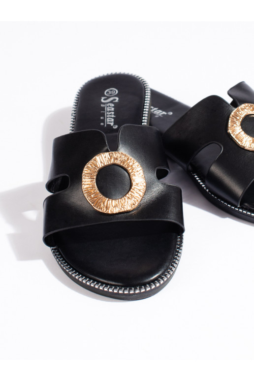 Juodos spalvos Šlepetės   