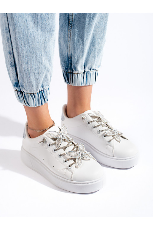 baltos spalvos sportiniai batai z motylkami