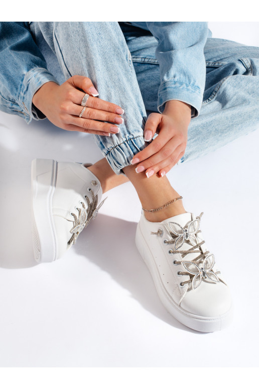 baltos spalvos sportiniai batai z motylkami