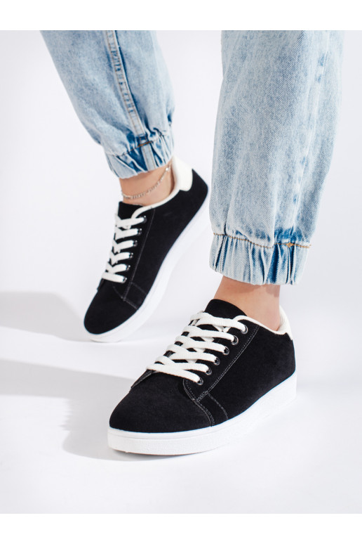 Juodos spalvos iš zomšos Moteriški batai