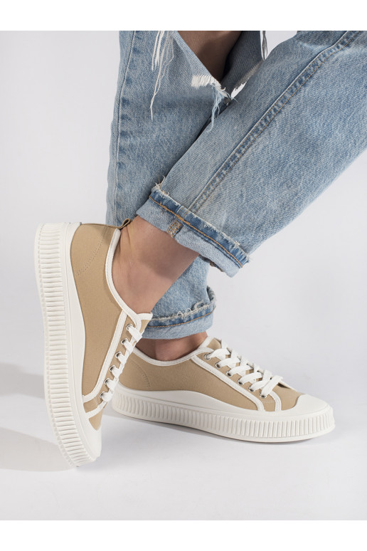 smėlio spalvos Moteriški batai su platforma