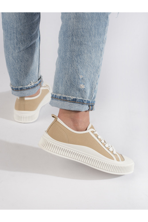 smėlio spalvos Moteriški batai su platforma