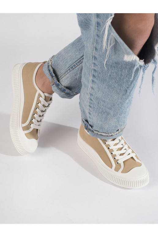 smėlio spalvos Moteriški batai su platforma