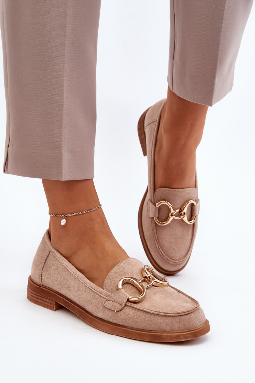 Elegantiški zomšiniai mokasinai su...