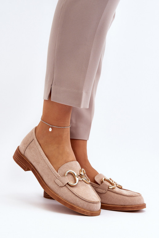 Elegantiški zomšiniai mokasinai su...