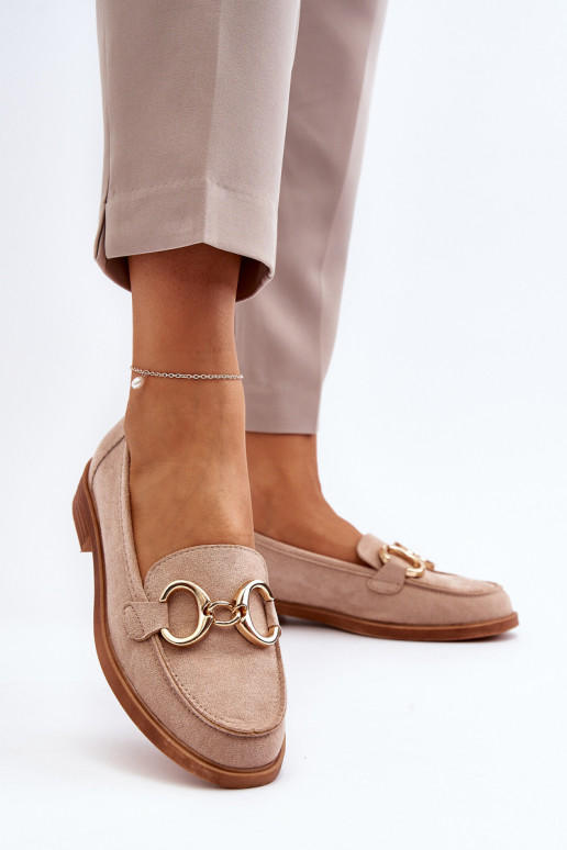 Elegantiški zomšiniai mokasinai su...