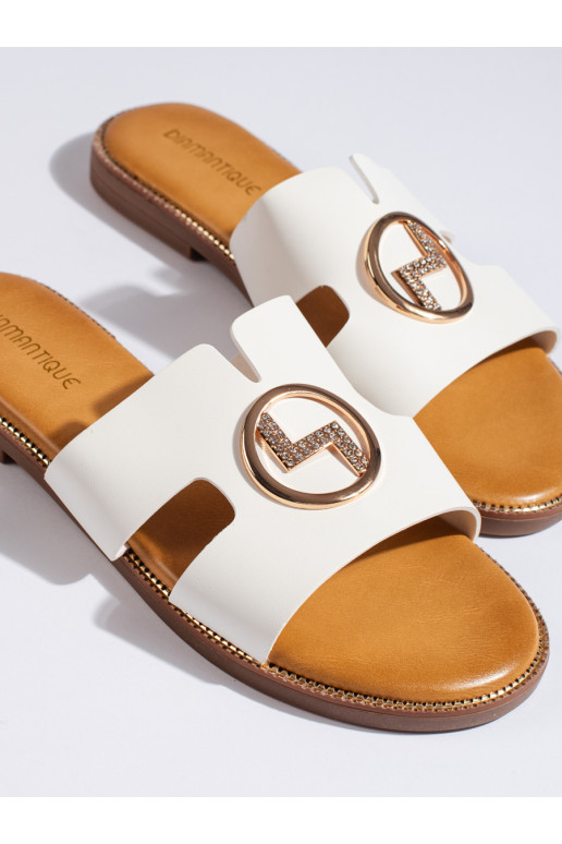 baltos spalvos  Šlepetės  