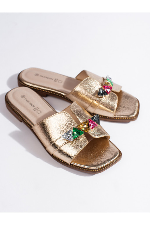 aukso spalvos Šlepetės   