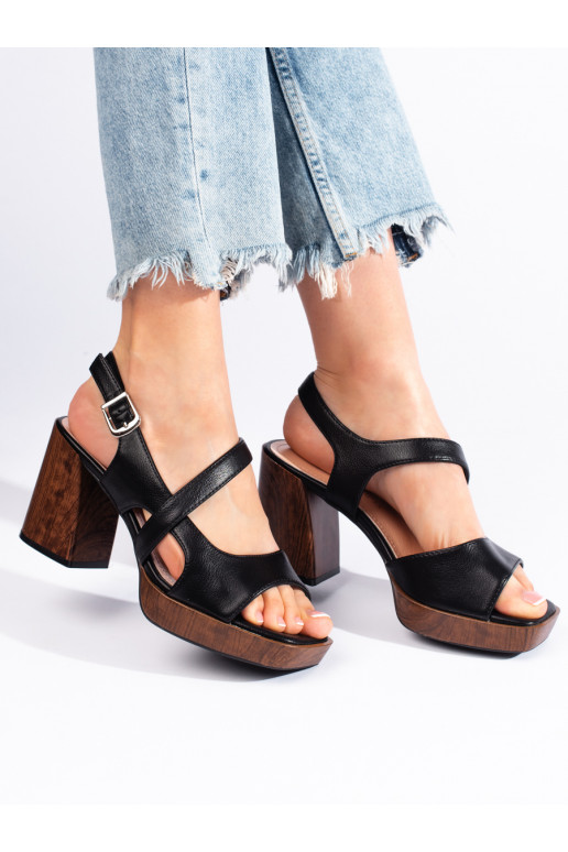 Juodos spalvos sandalai  Sergio Leone