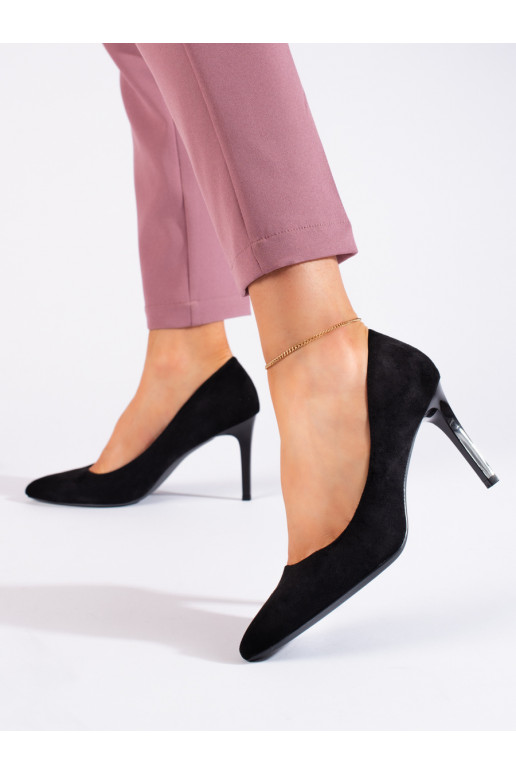 iš zomšos aukštakulniai juodos spalvos Sergio Leone  iš zomšos aukštakulniai juodos spalvos Sergio Leone