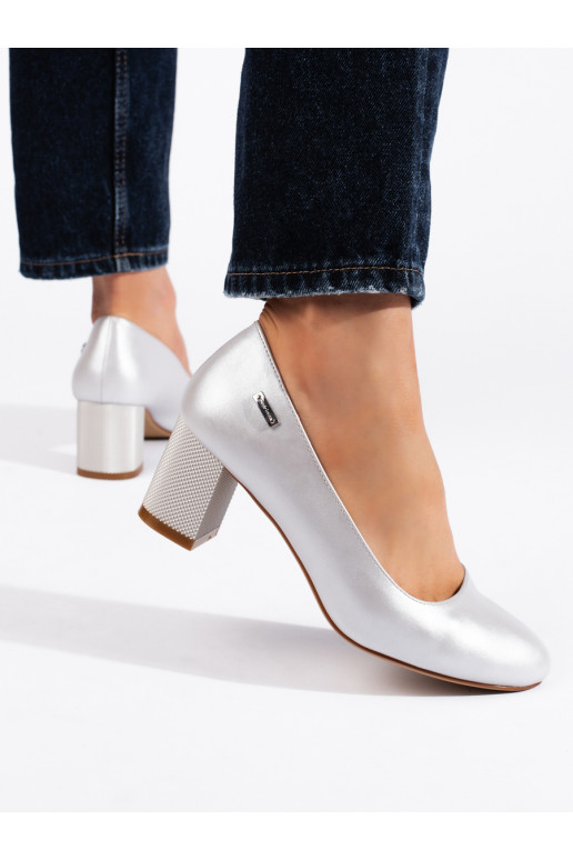 sidabro spalvos aukštakulniai ant kulno Sergio Leone