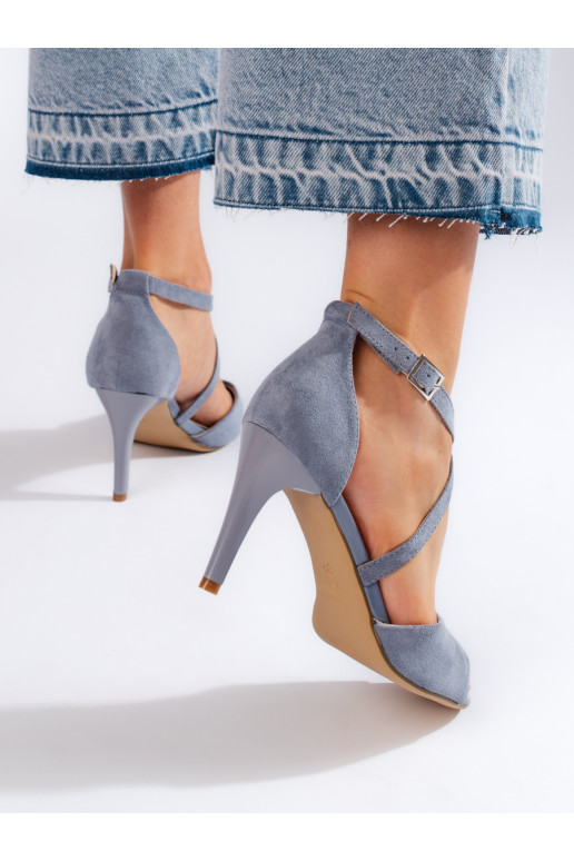   iš zomšos sandalai su plonu kulniuku Sergio Leone