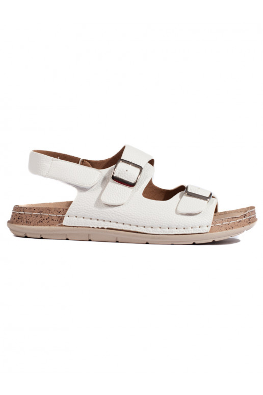 baltos spalvos sandalai  zapinane  baltos spalvos sandalai  zapinane