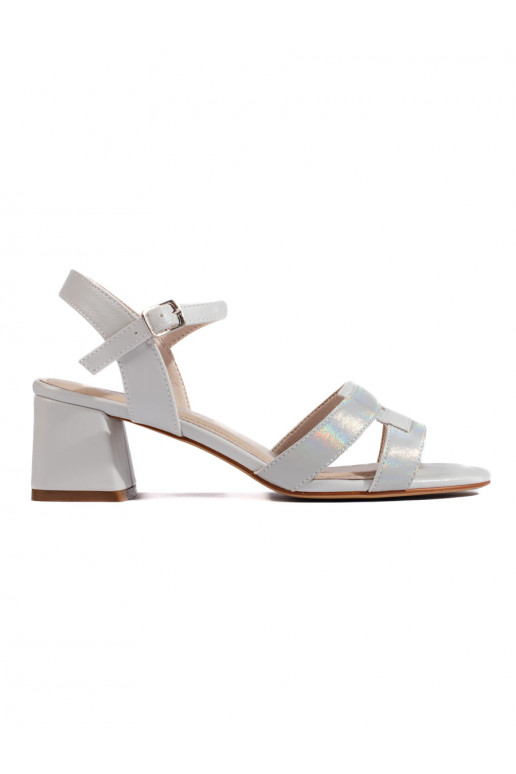 pilkos spalvos połyskujące sandalai  Sergio Leone