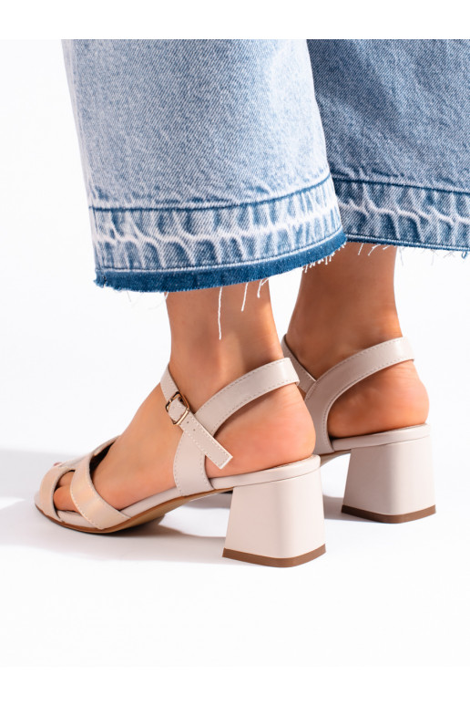 smėlio spalvos połyskujące sandalai  Sergio Leone smėlio spalvos połyskujące sandalai  Sergio Leone