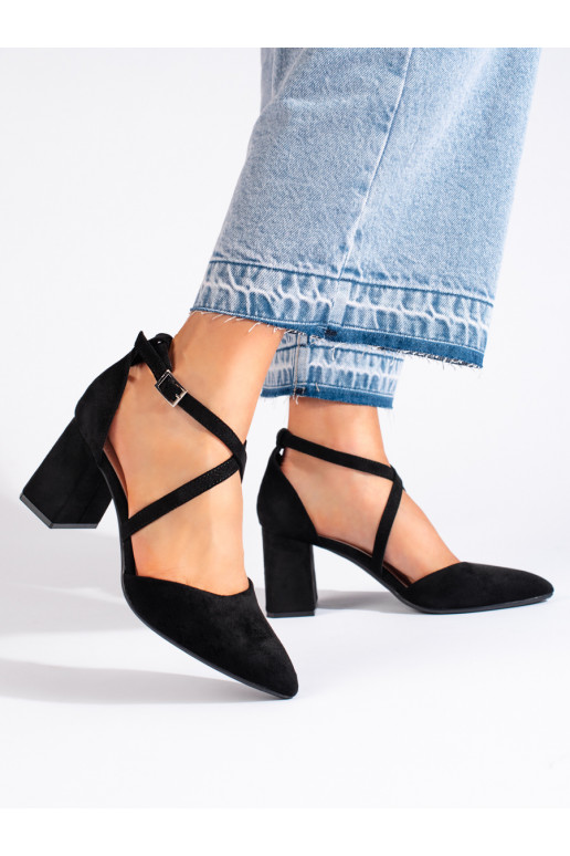 iš zomšos juodos spalvos aukštakulniai Sergio Leone